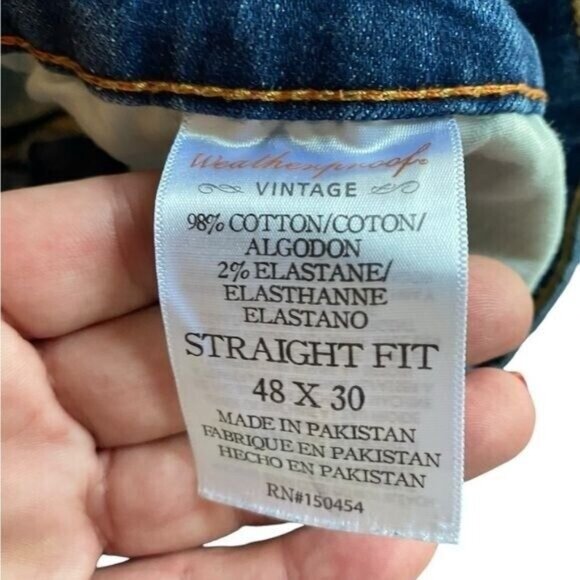 Weatherproof Men’s Vintage Straight Leg Jeans Size 48 Blue Denim Classic… - Picture 8 of 9